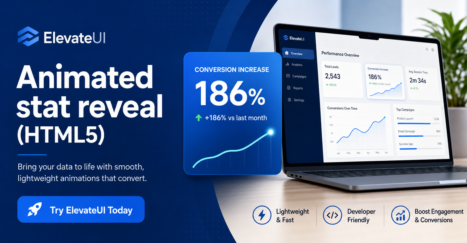 Stat & Data ad example: Animated stat reveal (HTML5)