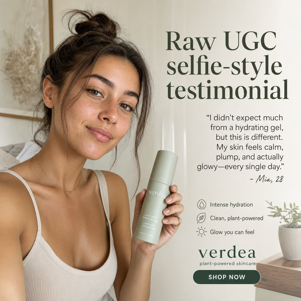 Instagram ad example: Raw UGC selfie-style testimonial