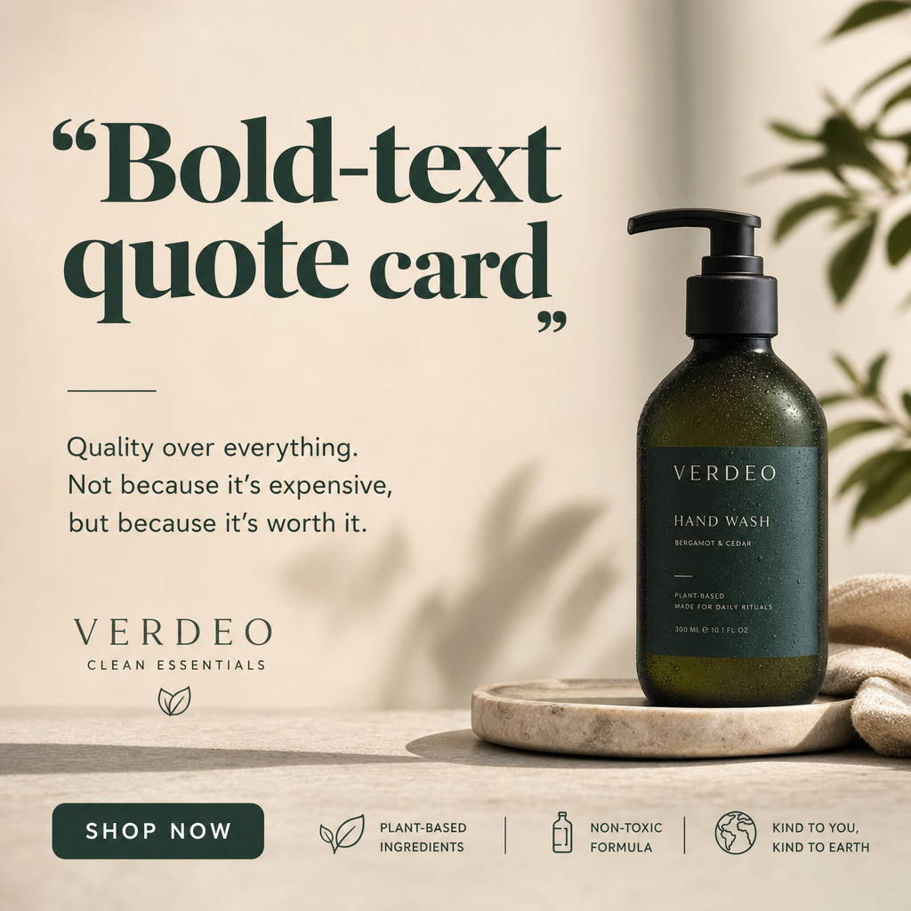 Instagram ad example: Bold-text quote card