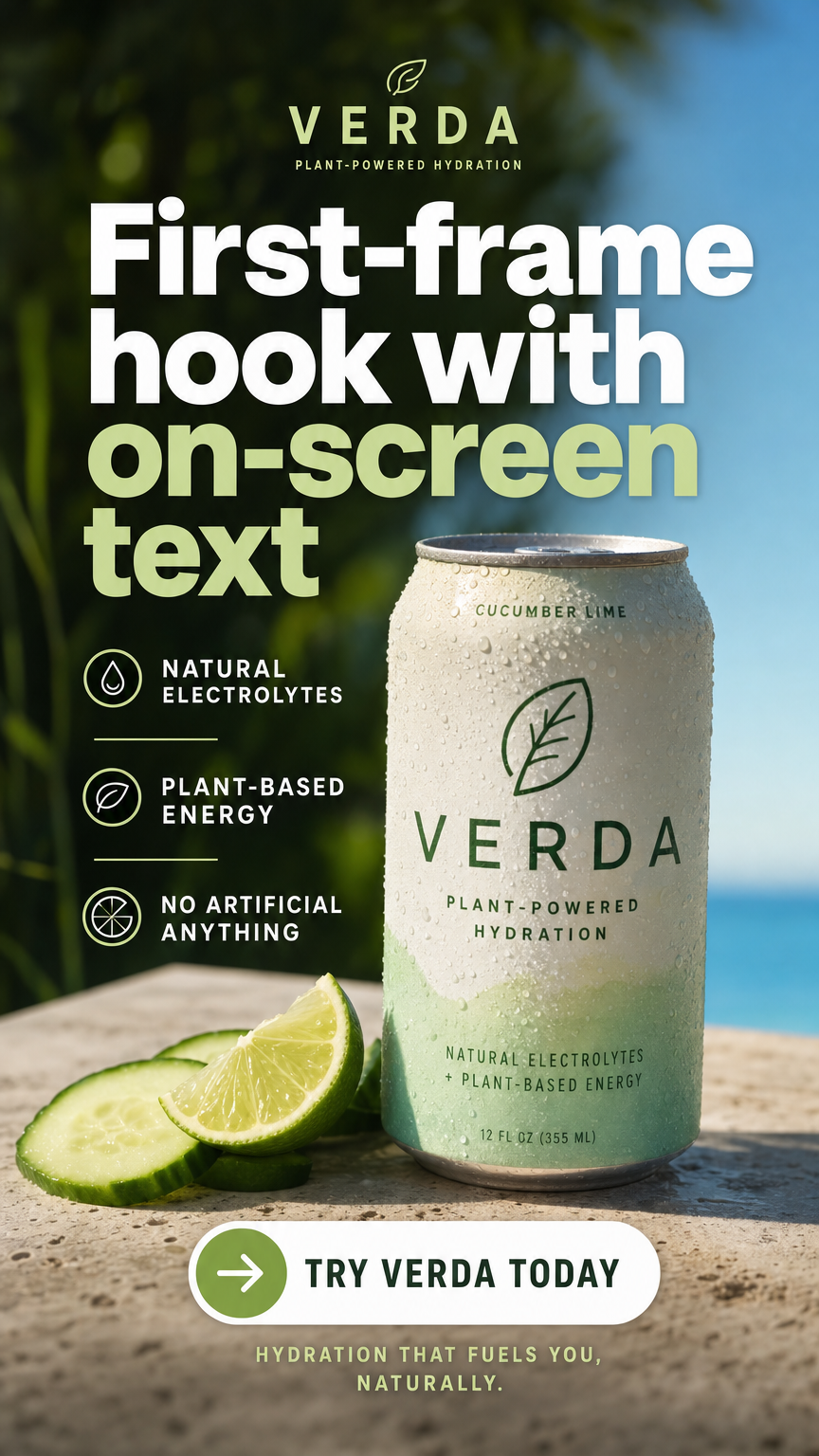 Pattern-Interrupt Hook ad example: First-frame hook with on-screen text
