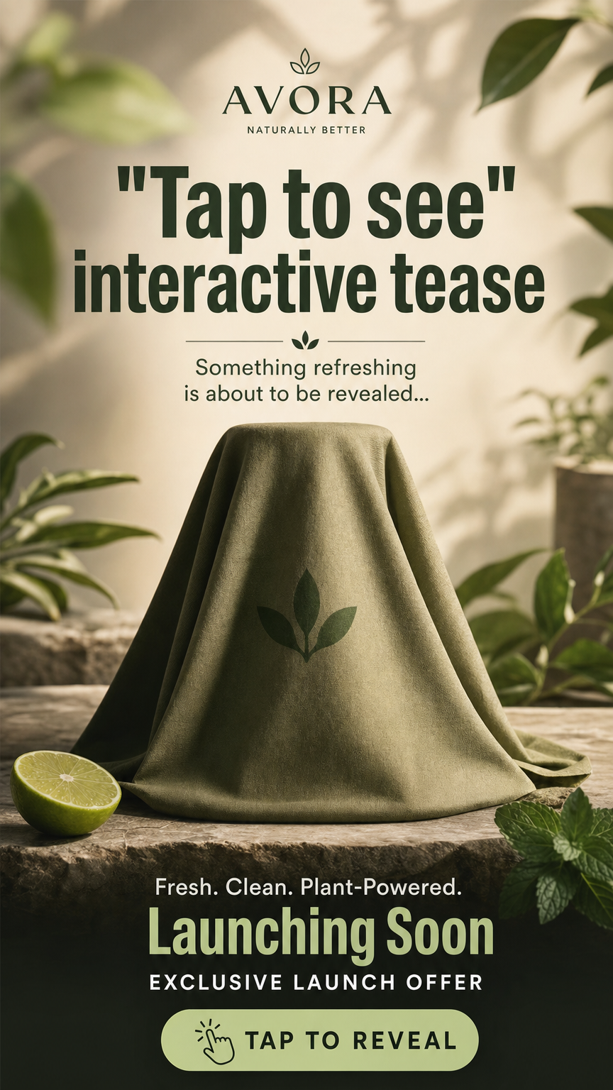 Pattern-Interrupt Hook ad example: "Tap to see" interactive tease