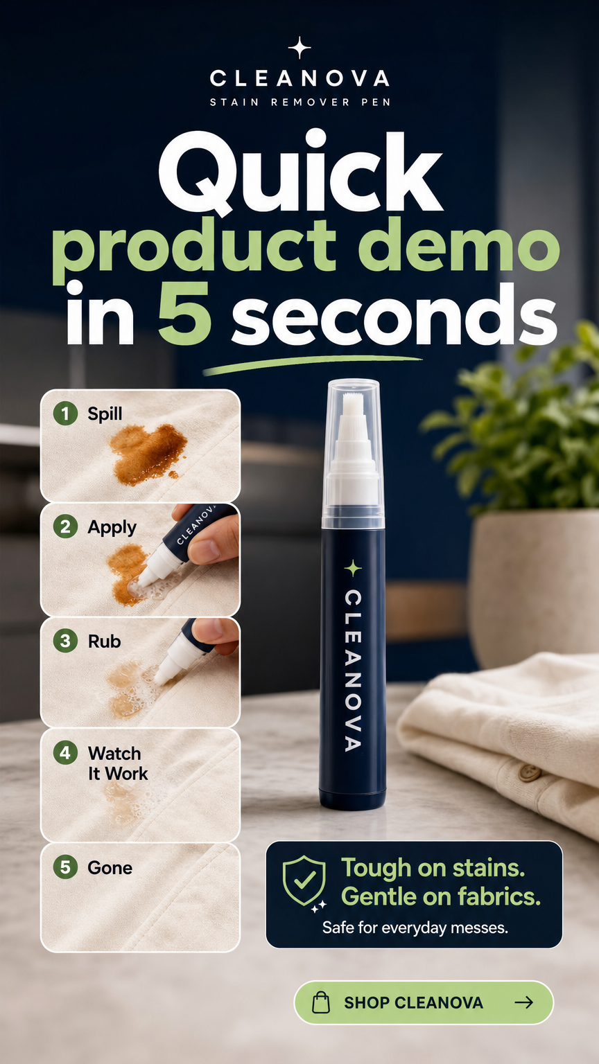 Educational ad example: Quick product demo in 5 seconds